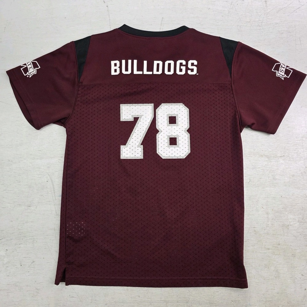 Mississippi State Bulldogs #78 Jersey Youth Boys M 8/10 Maroon Rivalry Threads - Picture 6 of 9